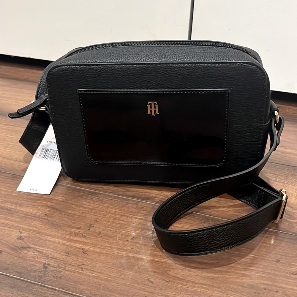 Tommy Hilfiger Black Adjustable Crossbody Bag
